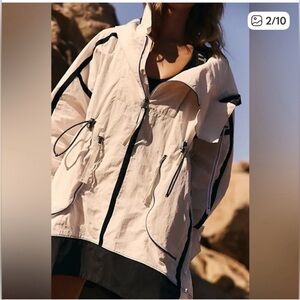 Free People Peace Out Backpack Parachute Parka. NWT. Ivory.